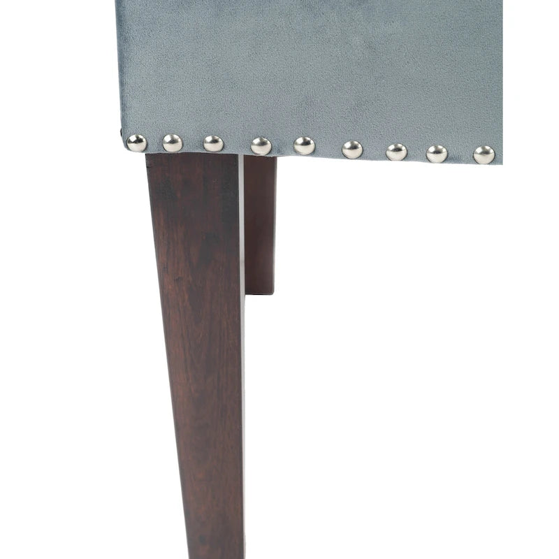 Mid-Century Tufted Upholstered Bench with Nailhead Trim - 7 Colors for 1