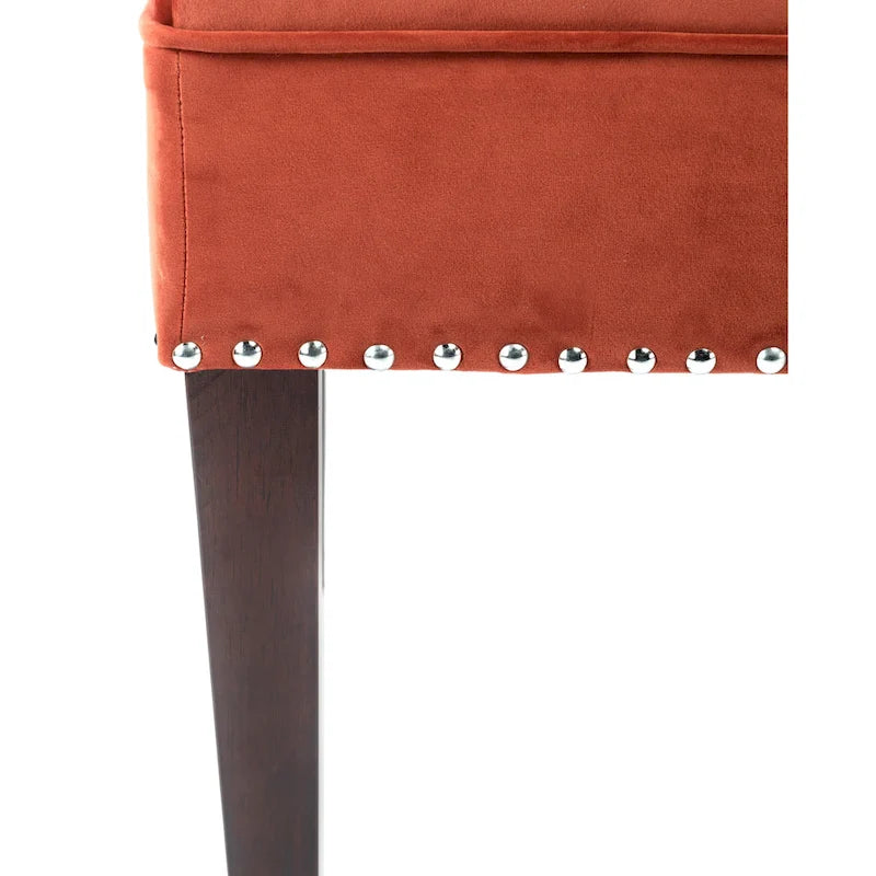 Mid-Century Tufted Upholstered Bench with Nailhead Trim - 7 Colors for 1