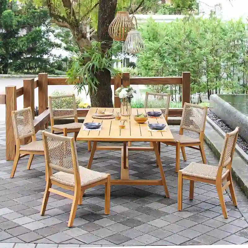 Cambridge Casual Belmont 7-Piece Teak Outdoor Dining Set
