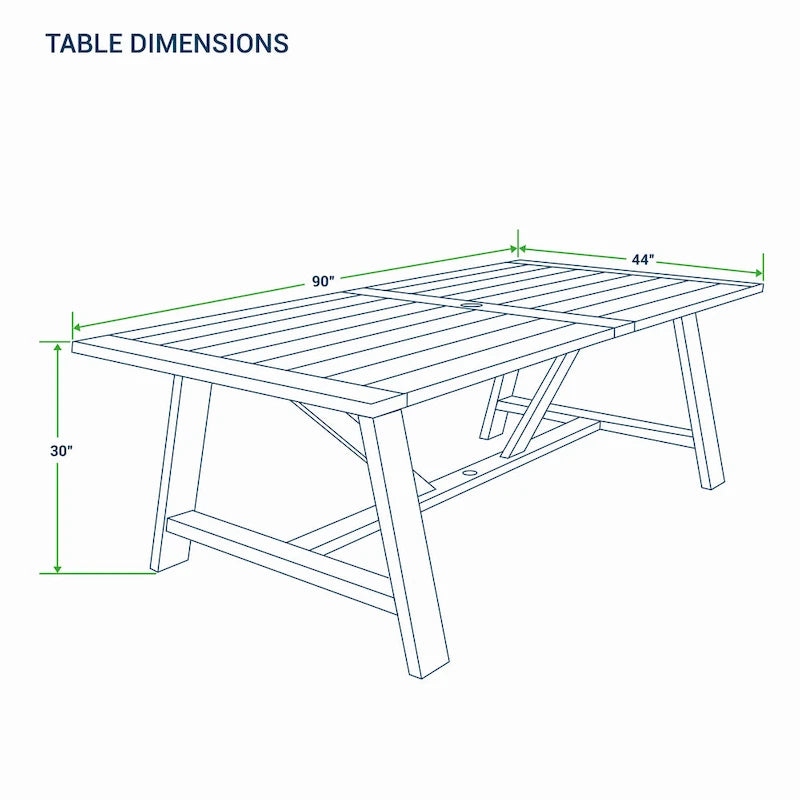 Cambridge Casual Belmont 7-Piece Teak Outdoor Dining Set