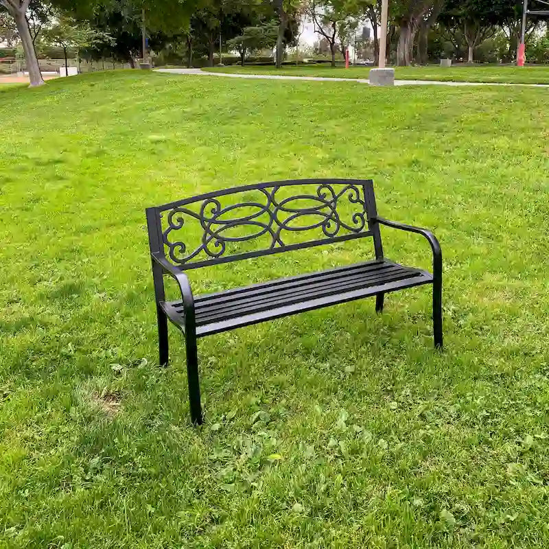 Lotus Home Garden Bench - 34  H x 50  W x 24  D
