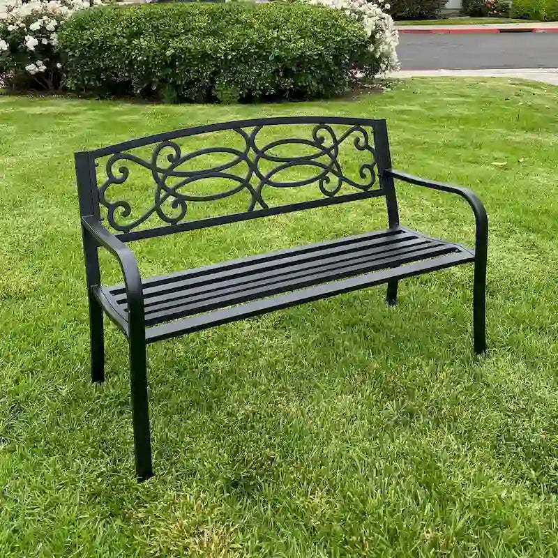 Lotus Home Garden Bench - 34  H x 50  W x 24  D