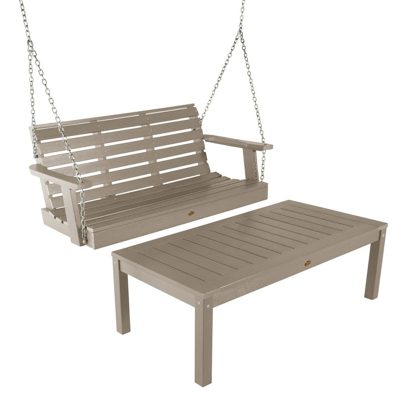 HIGHWOOD Weatherly 4-Foot Swing and Coffee Table
