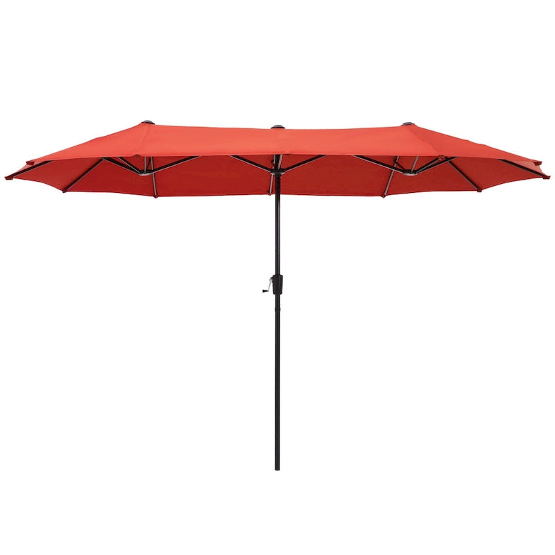 6-piece Patio Dining Set, 1 Square Metal table, 4 Adjustable Folding Chairs and 13ft Umbrella