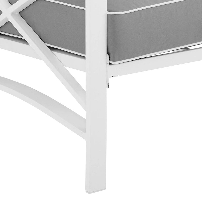 Kaplan Outdoor Metal Loveseat - 54 W x 30.5 D x 32 H