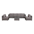 7 Piece Sectional Seating Group With Sunbrella Taupe Cushion