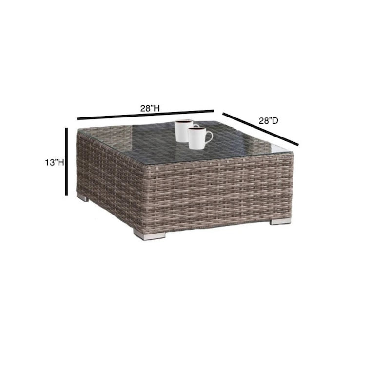 7 Piece Sectional Seating Group With Sunbrella Taupe Cushion