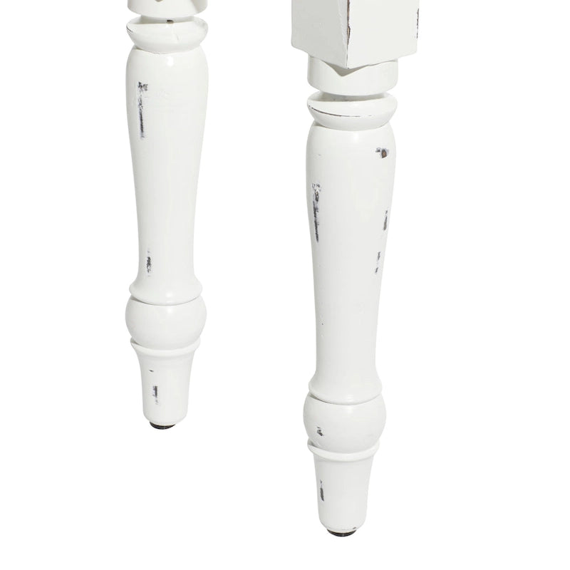 63" Solid Wood Long Slim Bench - White for 3