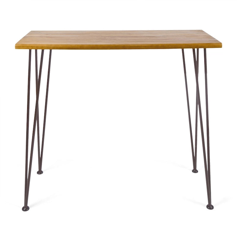 Denali Outdoor Industrial Rectangle Bar Table by Christopher Knight Home - 47.25 L x 18.25 W x 36.00 H