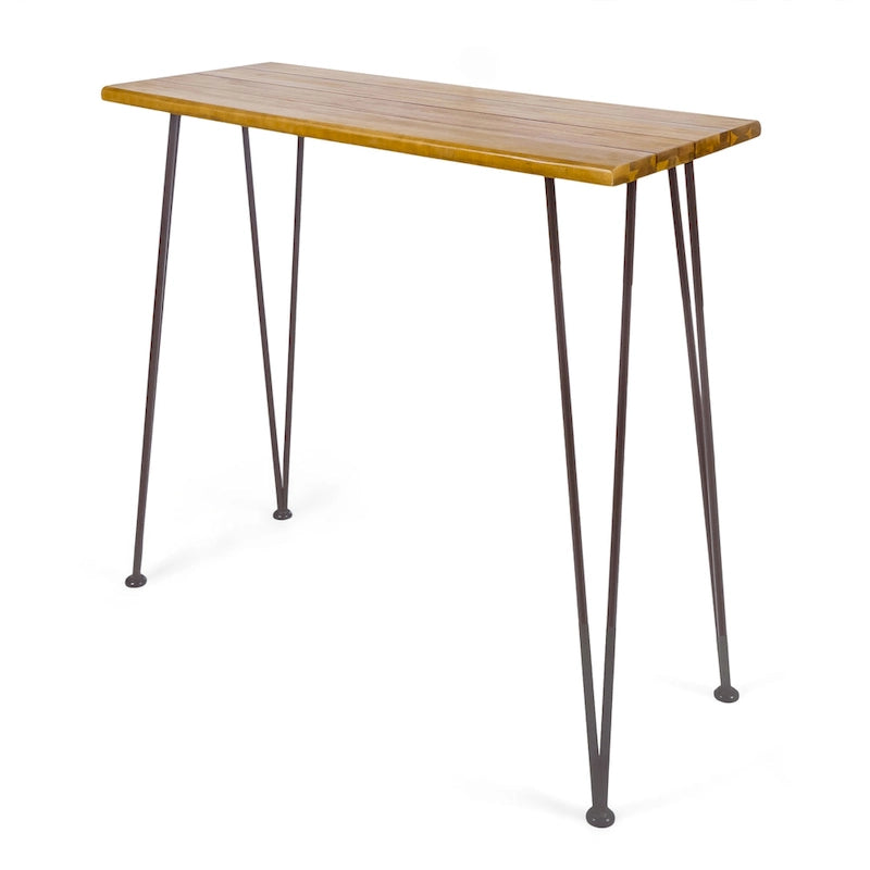 Denali Outdoor Industrial Rectangle Bar Table by Christopher Knight Home - 47.25 L x 18.25 W x 36.00 H