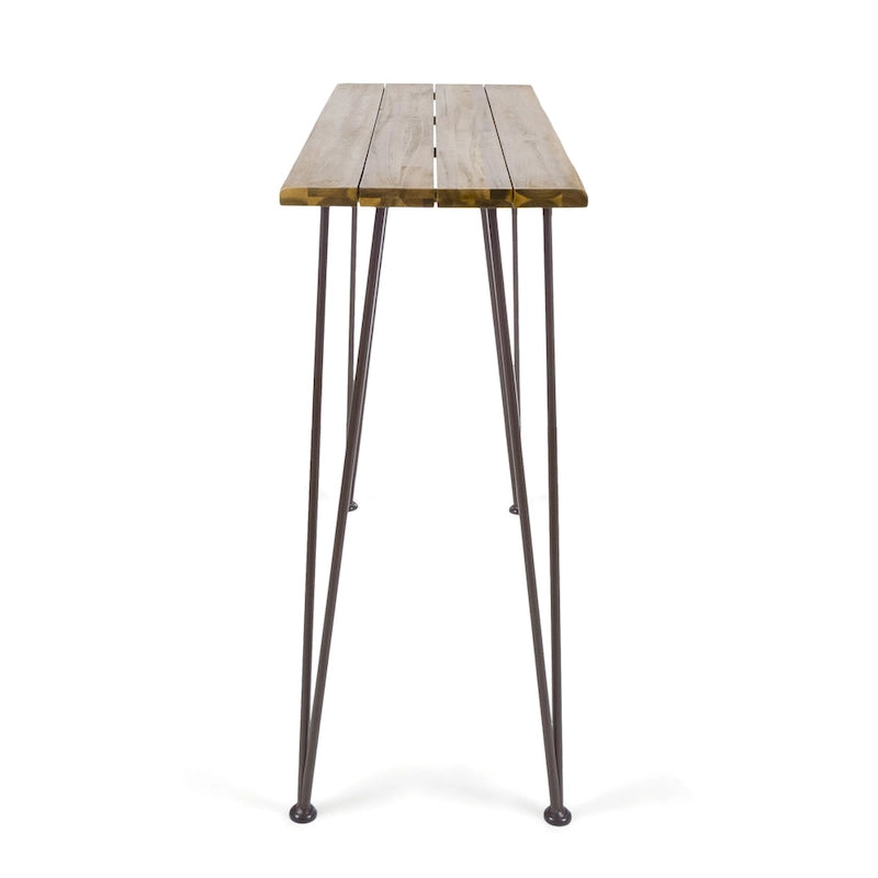 Denali Outdoor Industrial Rectangle Bar Table by Christopher Knight Home - 47.25 L x 18.25 W x 36.00 H