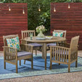 Casa Cushioned Acacia 5-piece Dining Set by Christopher Knight Home