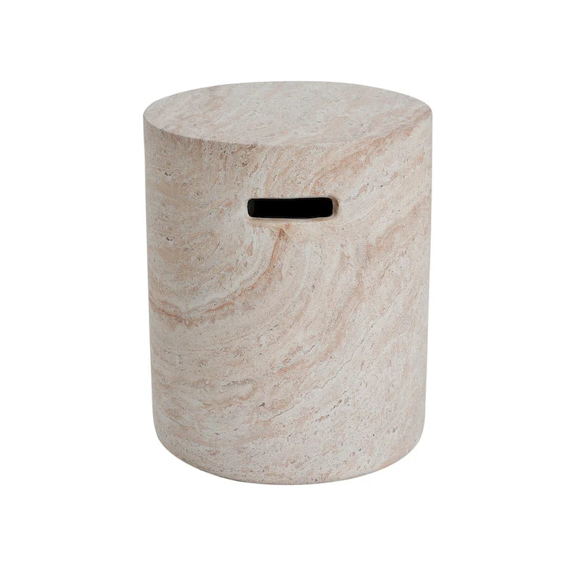 Akin Outdoor Lightweight Concrete Side Table by Christopher Knight Home