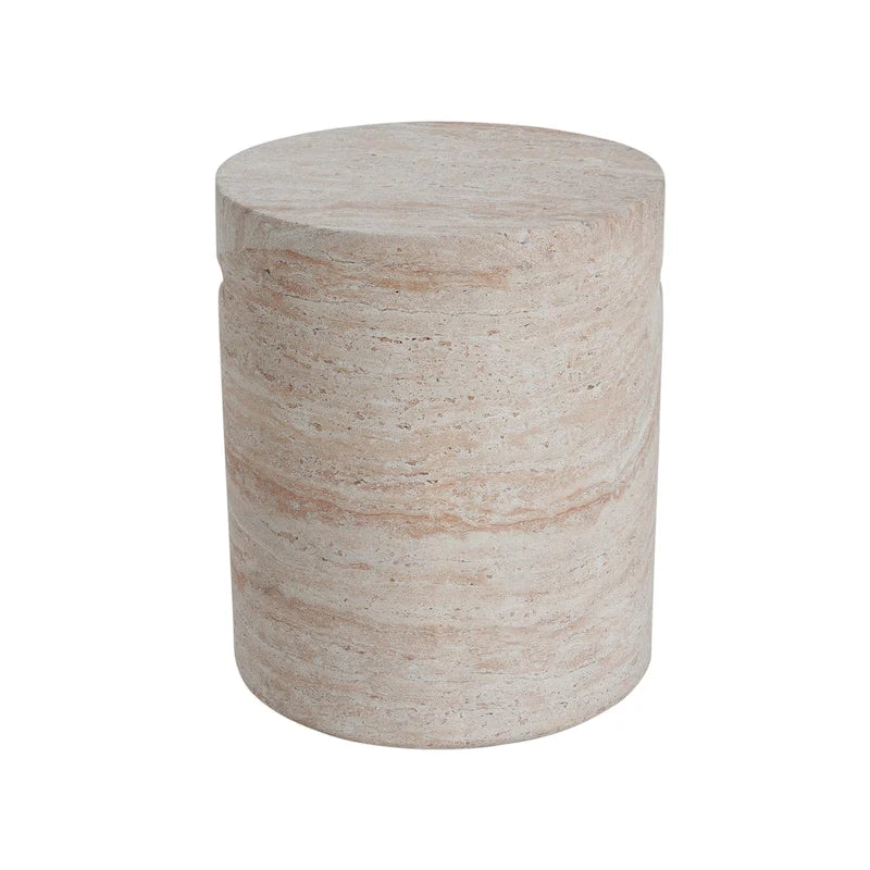 Akin Outdoor Lightweight Concrete Side Table by Christopher Knight Home