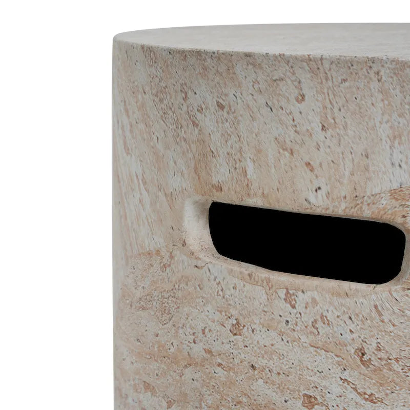 Akin Outdoor Lightweight Concrete Side Table by Christopher Knight Home