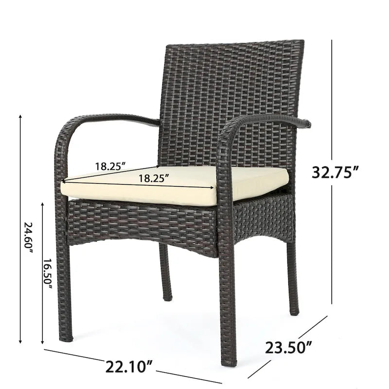 Elmar 9 Piece Outdoor Wood/Wicker Extending Dining Set by Christopher Knight Home
