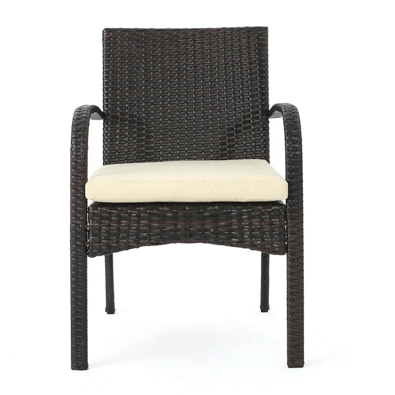 Elmar 9 Piece Outdoor Wood/Wicker Extending Dining Set by Christopher Knight Home