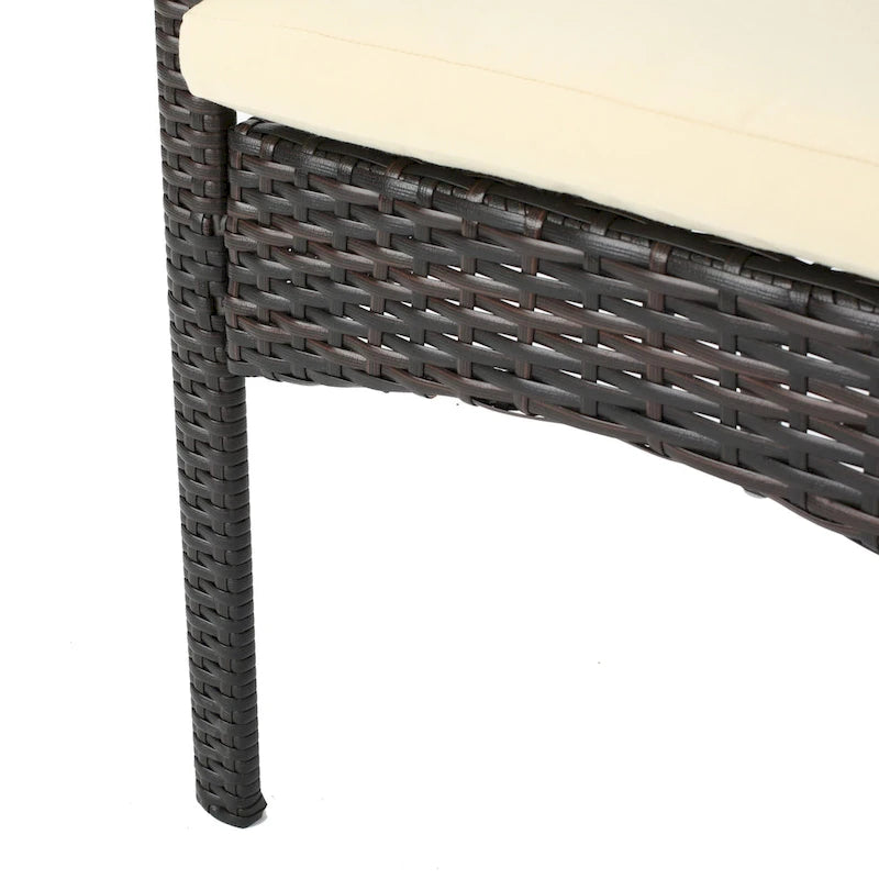 Elmar 9 Piece Outdoor Wood/Wicker Extending Dining Set by Christopher Knight Home