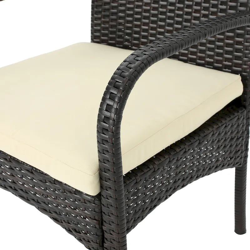 Elmar 9 Piece Outdoor Wood/Wicker Extending Dining Set by Christopher Knight Home