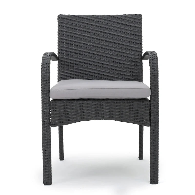 Elmar 9 Piece Outdoor Wood/Wicker Extending Dining Set by Christopher Knight Home