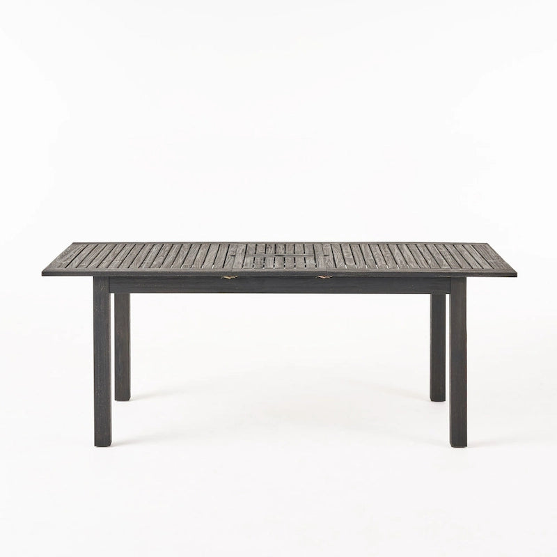 Elmar 9 Piece Outdoor Wood/Wicker Extending Dining Set by Christopher Knight Home