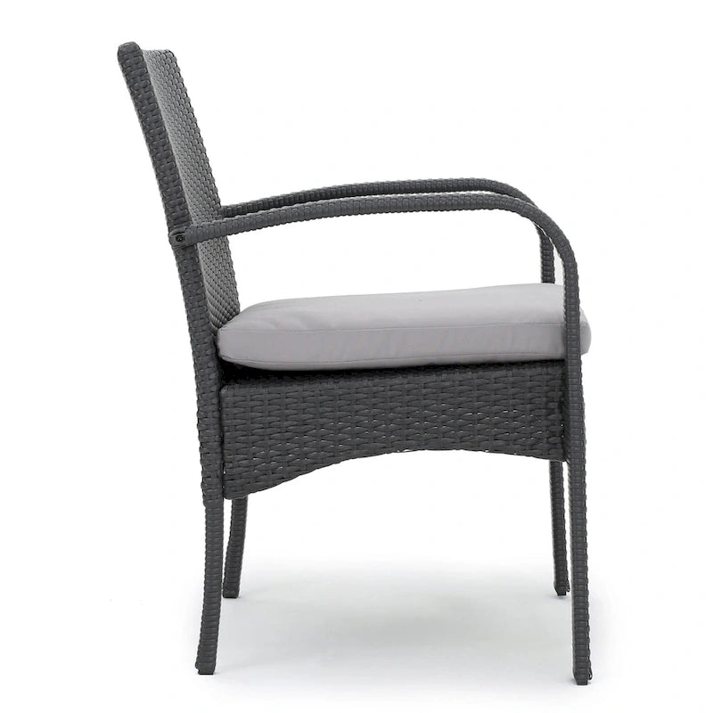 Elmar 9 Piece Outdoor Wood/Wicker Extending Dining Set by Christopher Knight Home