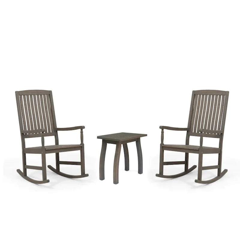 Christopher Knight Home Arcadia Outdoor Rocking Chairs and Side Table Set