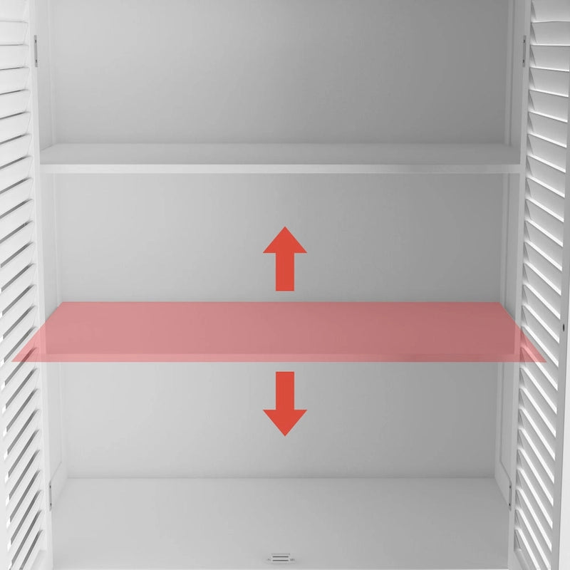 30-Inch Wooden Storage Cabinet with Adjustable Shelves - White