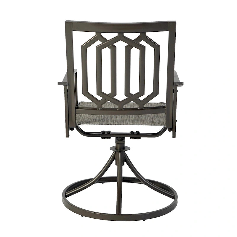 Kozyard Modern Classic Outdoor Metal Swivel Chairs Patio Dining Rocker Chair
