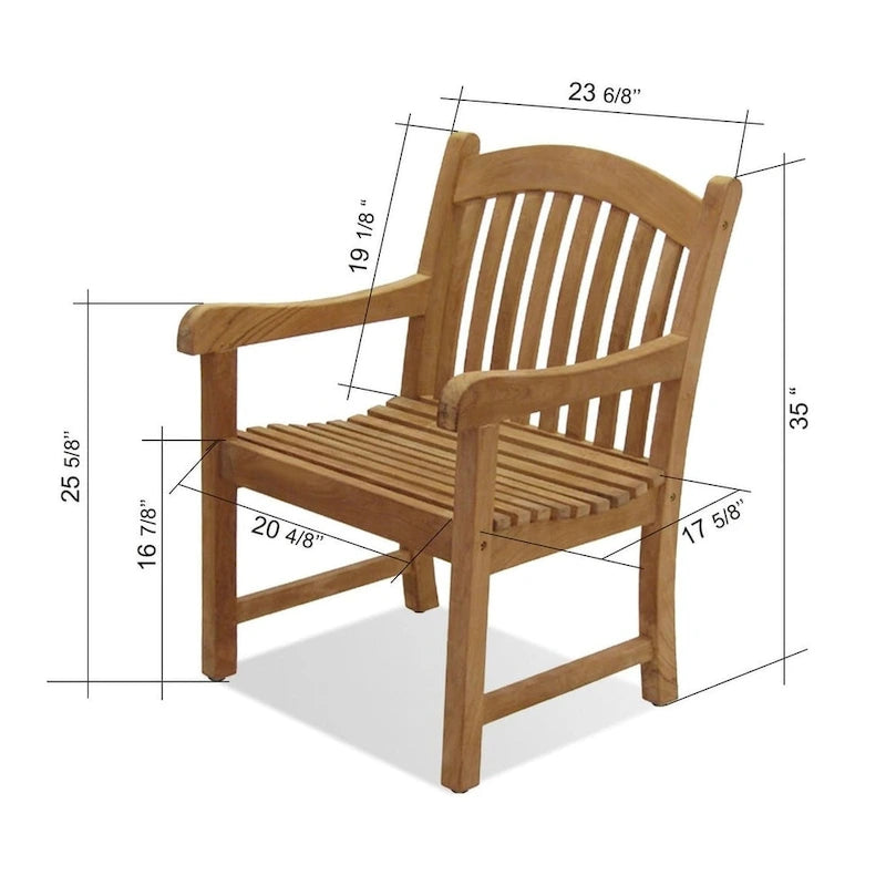 Amazonia Teak Giacomo 5-piece Extendable Patio Dining Set - 5 Piece