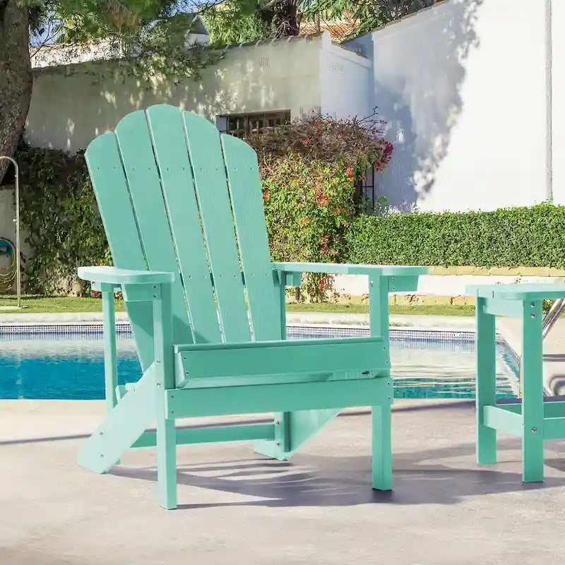 BONOSUKI Outdoor Adirondack Chair,HIPS Wooden-Like Finish Single Chair