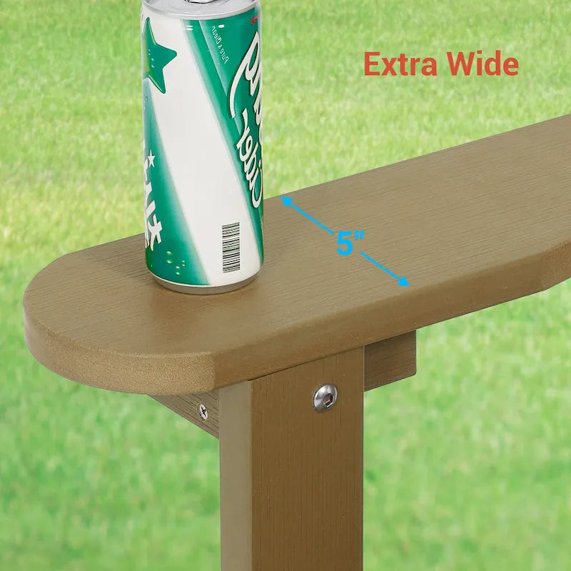 BONOSUKI Outdoor Adirondack Chair,HIPS Wooden-Like Finish Single Chair