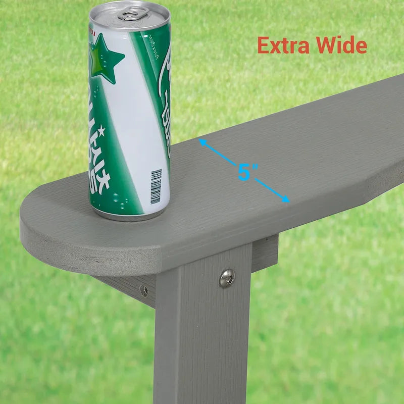 BONOSUKI Outdoor Adirondack Chair,HIPS Wooden-Like Finish Single Chair