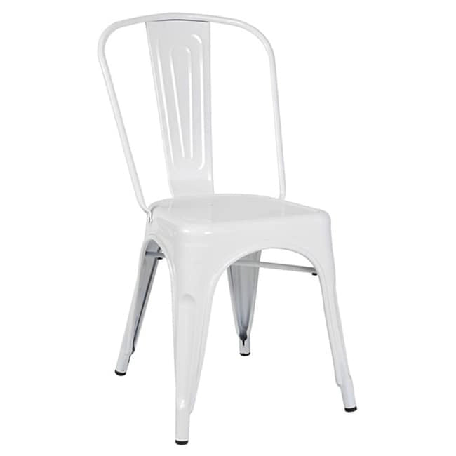 Industrial Stackable Metal Side Chair - N/A
