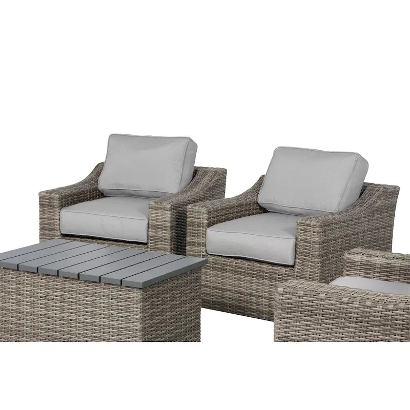 Marina Grey Wicker 5-piece Club Set