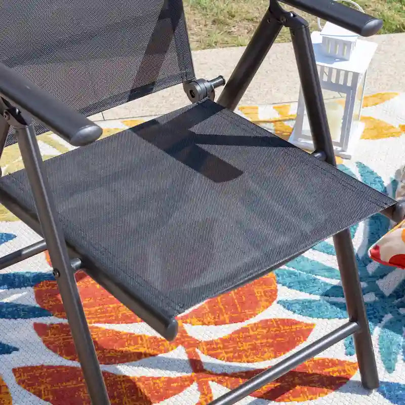 9 Pieces Patio Dining Set, 60 Inch Square Metal Table and Sling Dining Chairs Seats Up to 8