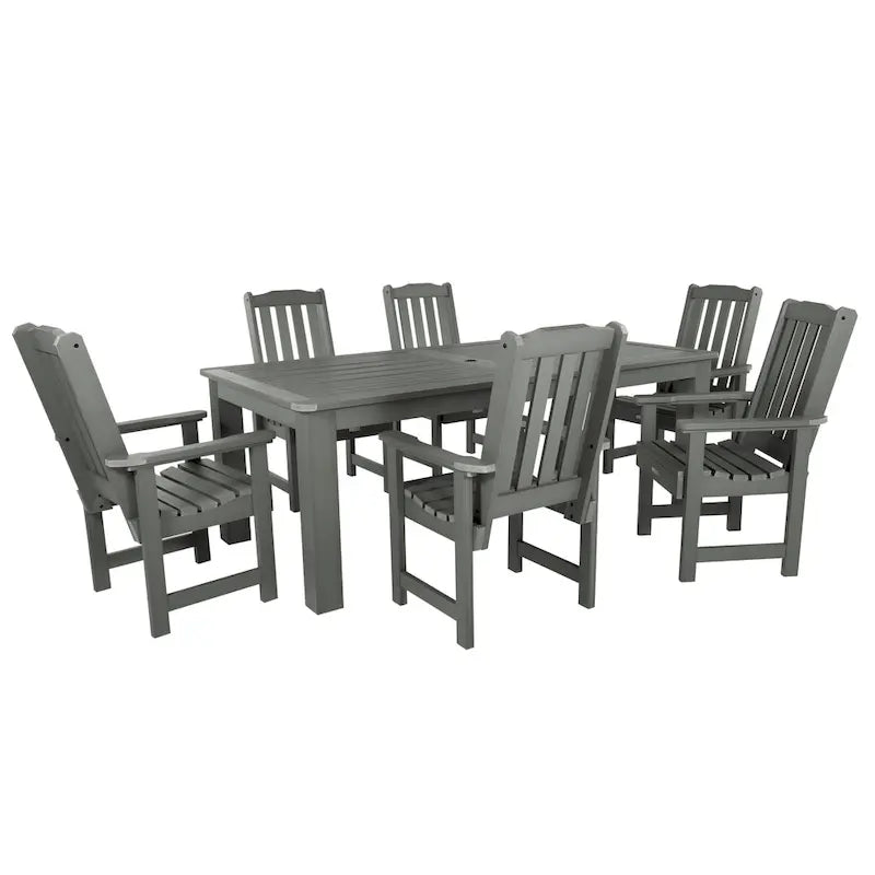 Lehigh 7-piece Outdoor Dining Set - 42  x 84  Table, Dining Height