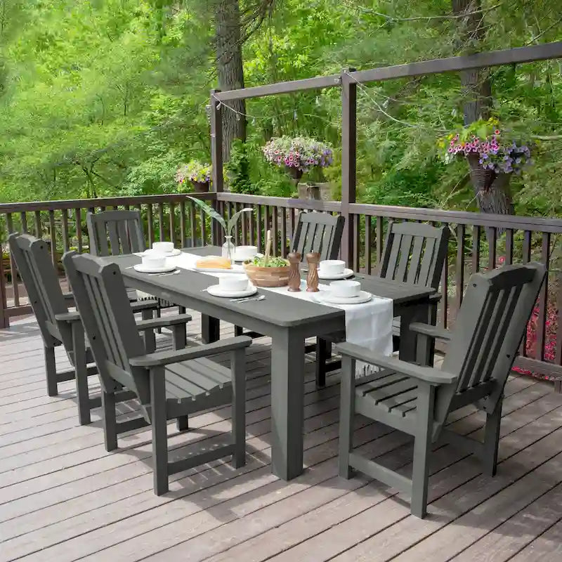 Lehigh 7-piece Outdoor Dining Set - 42  x 84  Table, Dining Height