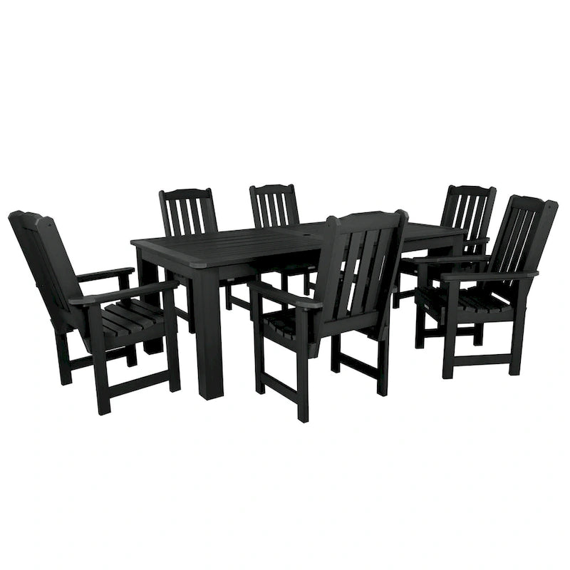 Lehigh 7-piece Outdoor Dining Set - 42  x 84  Table, Dining Height