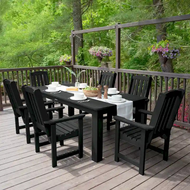 Lehigh 7-piece Outdoor Dining Set - 42  x 84  Table, Dining Height
