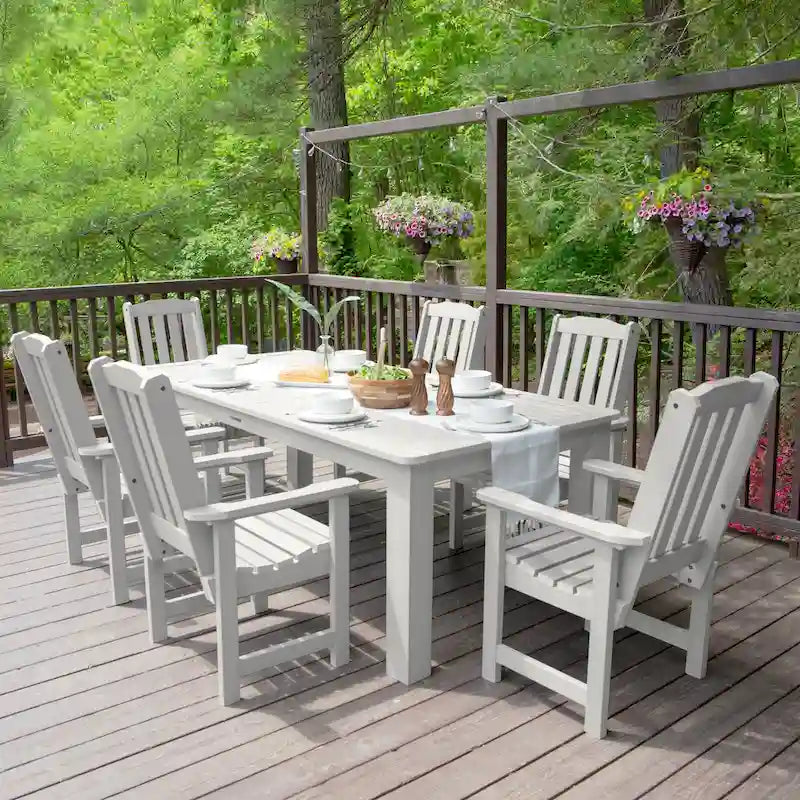 Lehigh 7-piece Outdoor Dining Set - 42  x 84  Table, Dining Height