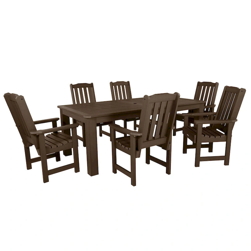 Lehigh 7-piece Outdoor Dining Set - 42  x 84  Table, Dining Height