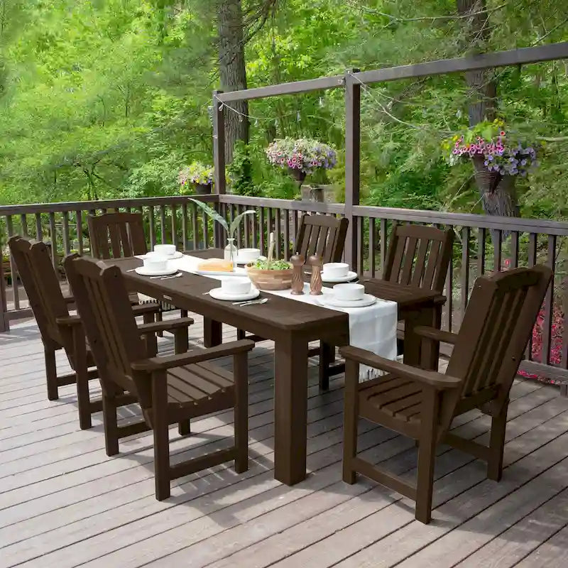 Lehigh 7-piece Outdoor Dining Set - 42  x 84  Table, Dining Height