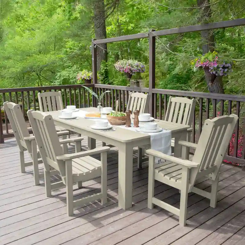 Lehigh 7-piece Outdoor Dining Set - 42  x 84  Table, Dining Height