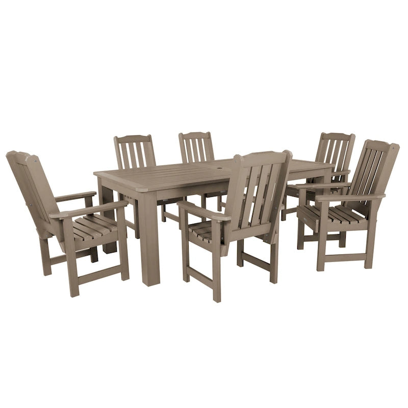 Lehigh 7-piece Outdoor Dining Set - 42  x 84  Table, Dining Height