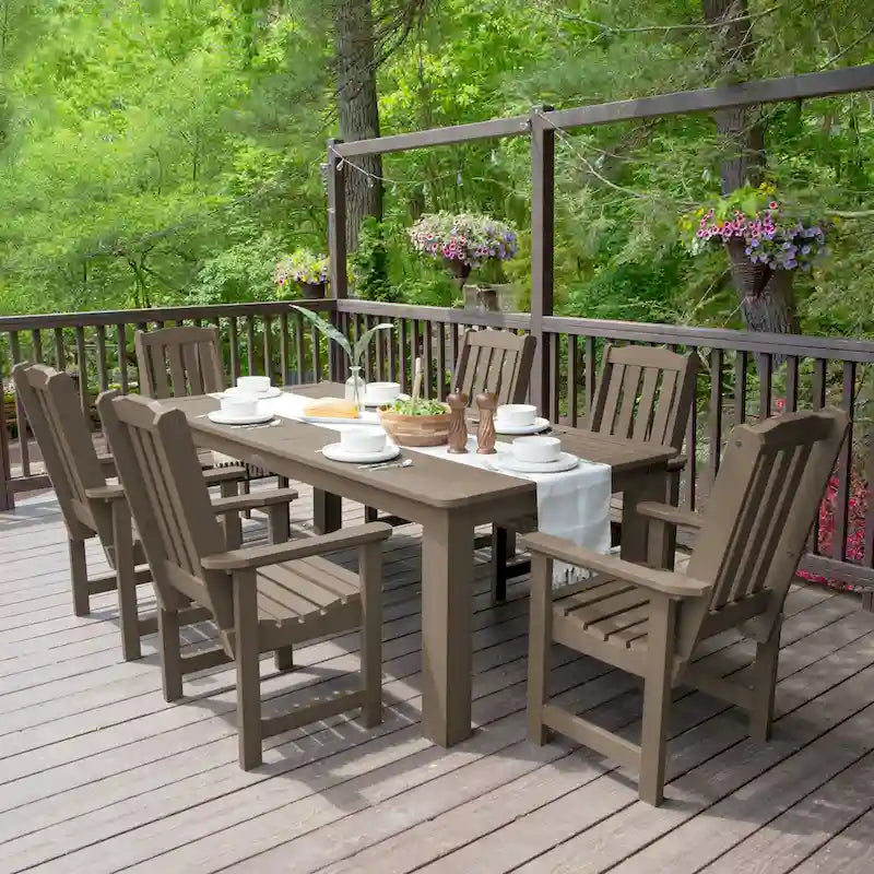 Lehigh 7-piece Outdoor Dining Set - 42  x 84  Table, Dining Height