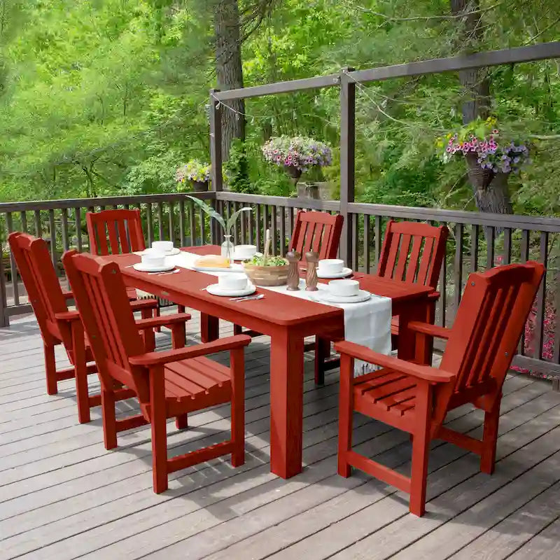Lehigh 7-piece Outdoor Dining Set - 42  x 84  Table, Dining Height