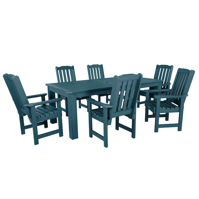 Lehigh 7-piece Outdoor Dining Set - 42  x 84  Table, Dining Height