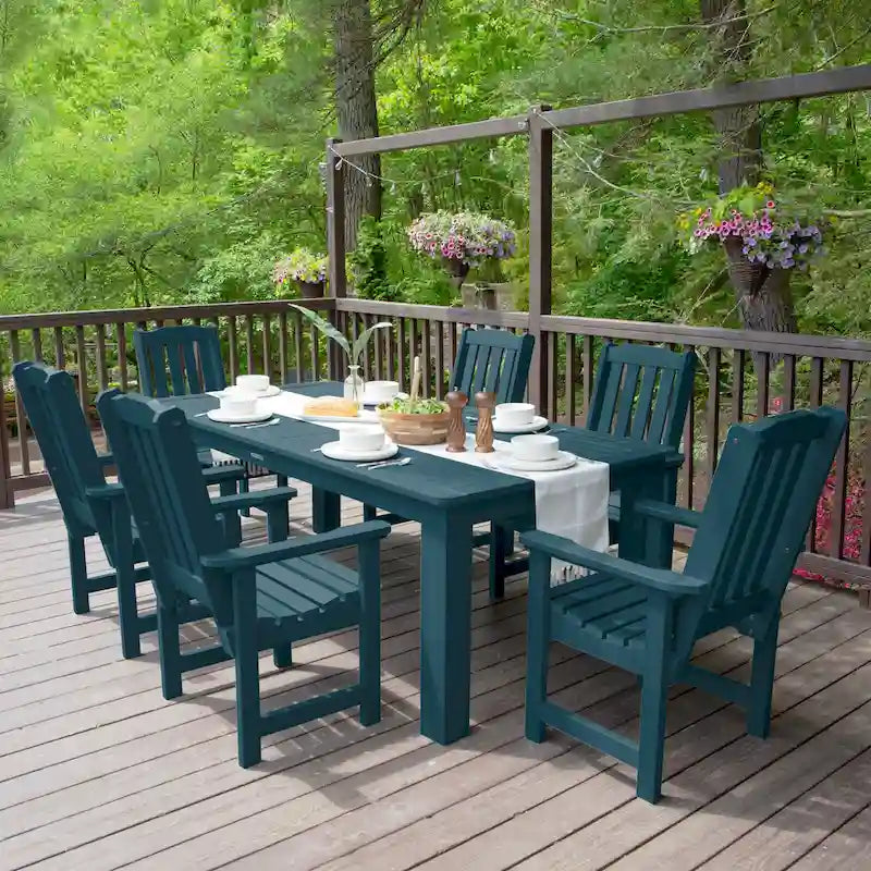 Lehigh 7-piece Outdoor Dining Set - 42  x 84  Table, Dining Height