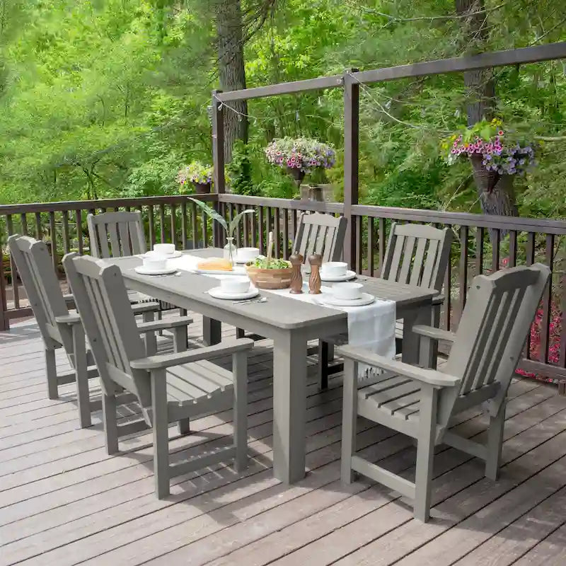 Lehigh 7-piece Outdoor Dining Set - 42  x 84  Table, Dining Height